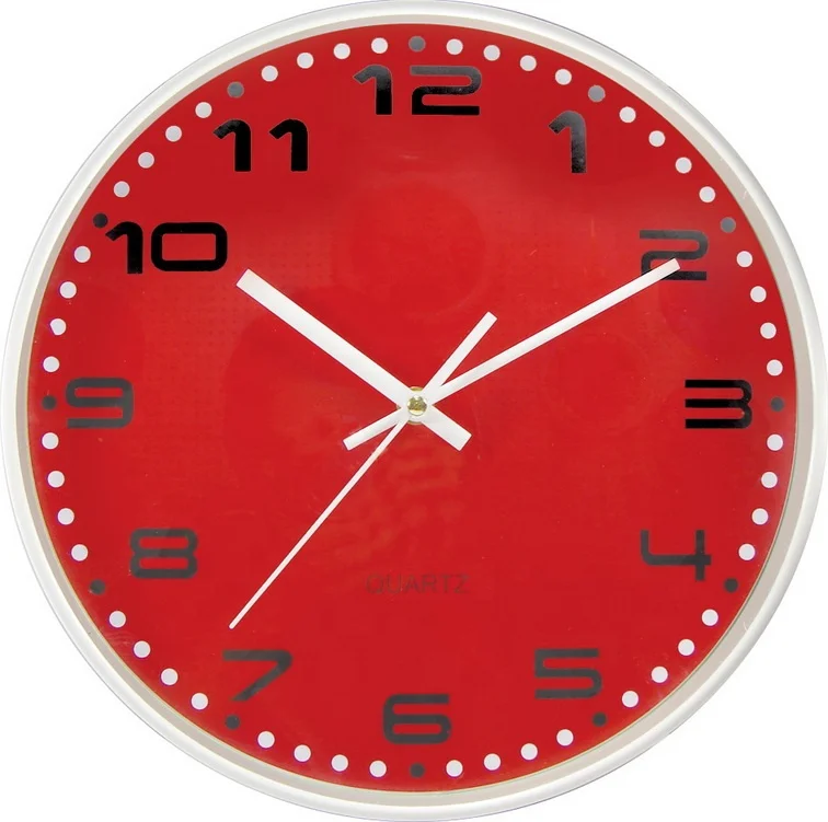 Round Wall Decorative Plastic Quartz Analog Time wall Clock