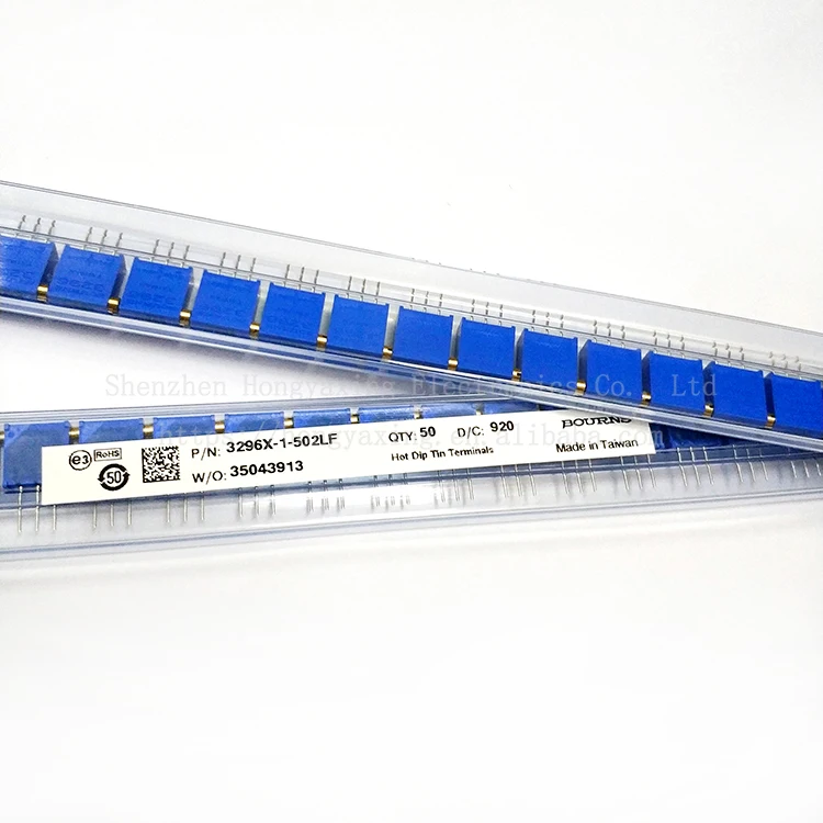 3296X-1-502LF adjustable potentiometer 5K side adjustment precision multi turn resistor bourns  potentiometer