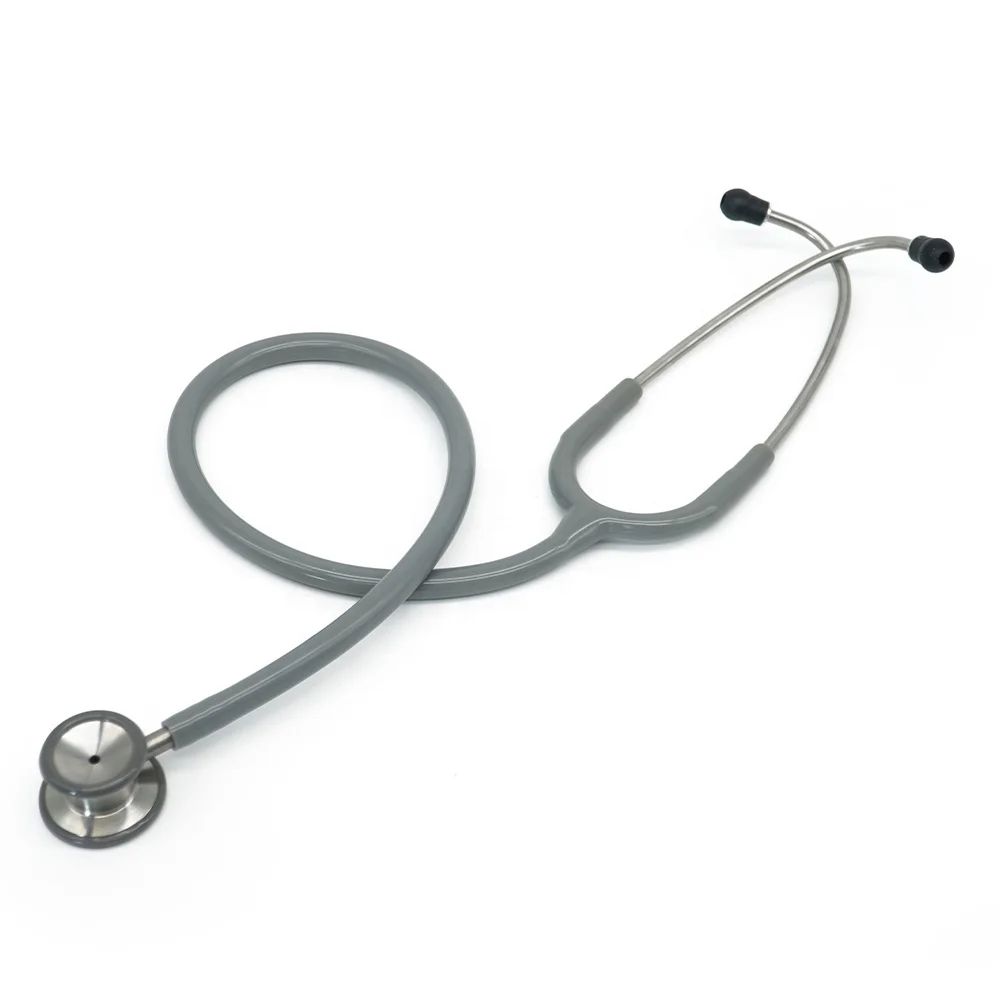 Хорошая цена, серый Медицинский Педиатрический стетоскоп из нержавеющей стали с двойной головкой