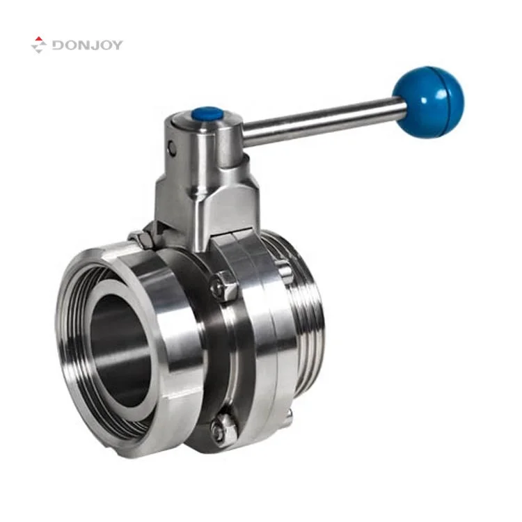 Donjoy high performance dairy pharmacy hygienic 6 inch tri clover stainless steel 304 316L butterfly valve