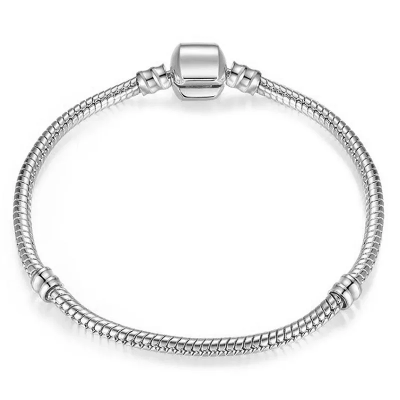 Popular Snake Chain Bracelet DIY Beaded Pendant Fit Chain Bangle Jewelry Made Gift Bracelet High Quality Chain for charms girls