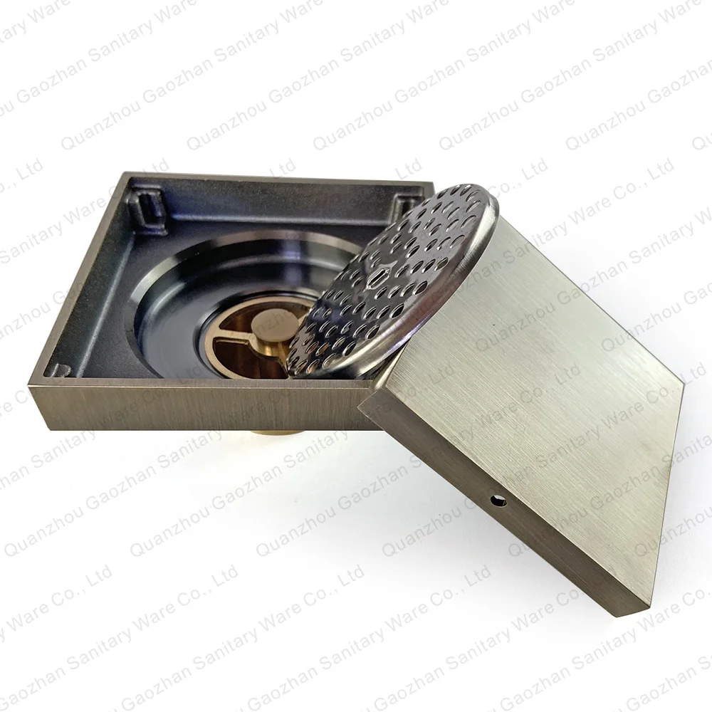 High Quality Invisible Drainage Black Gold Sink Waste Hair Grate Toilet Channel Concealed Inch Strainer Floor Drain