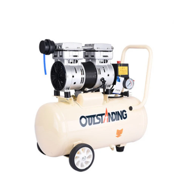 Metal Heavy Dury Double Low Noise Oilless Portable Air Compressor For Car