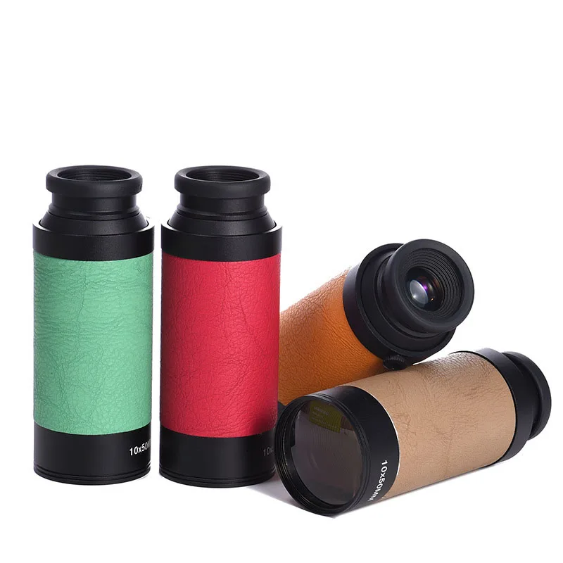 Hot Selling 10X50 Outdoor Bird-Watching Pull-Out Pirate Zoom Lens Telescope FMC Coated 50mm Objective Diameter