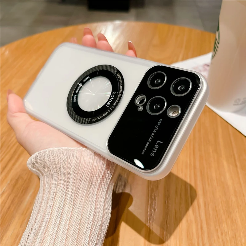 camera lens protector magnetic phone case for iphone 11 12 13,for iphone 14 pro max case clear not yellowing phone