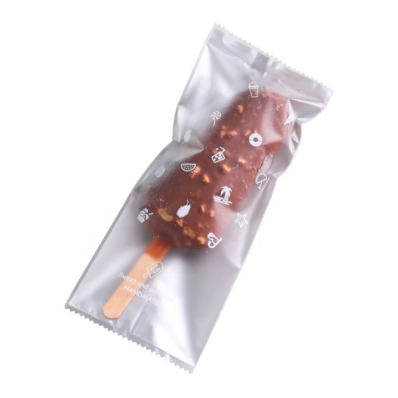 Transparent Clear Fin Seal Heat Sealable Plastic Frozen Sucker Ice Pop Wrapper DIY Ice Lolly Popsicle Wrapping Bags