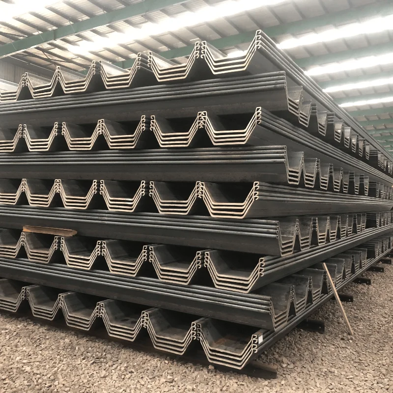 Q195/St37/St42/St37-2/St35.4 Hot Rolled Z Shape Sheet Piling Cold Formed Steel Sheet Pile For Building Carbon Sheet Pile