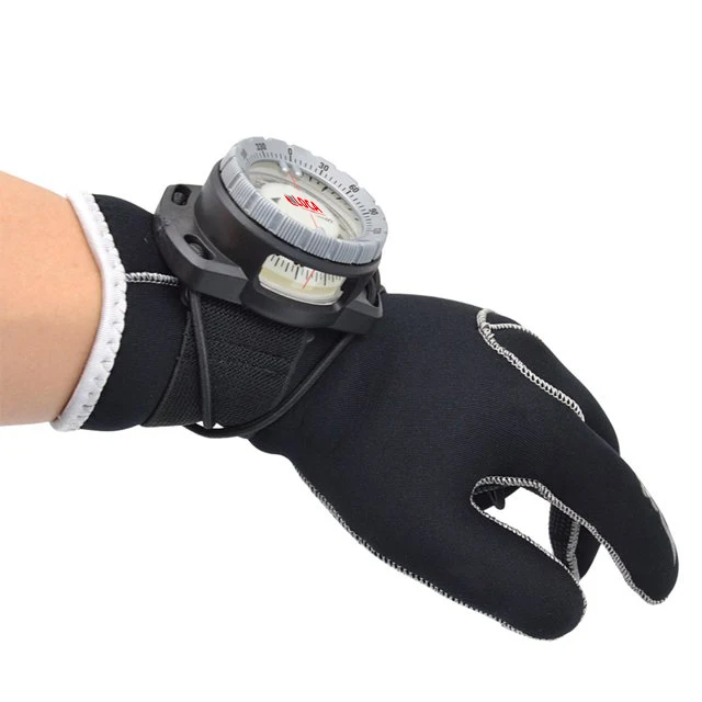 Mini Waterproof Digital Compass for Diving Wrist Survival Emergency Guide Bungee Cord Shockproof Glowing Dark Hike Travel Camp