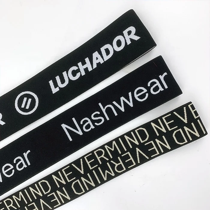 Free Sample High Quality Nylon Rubber Custom Woven Manufacturer Jacquard Elastic Weaving With Logo Colorful Exercise Band