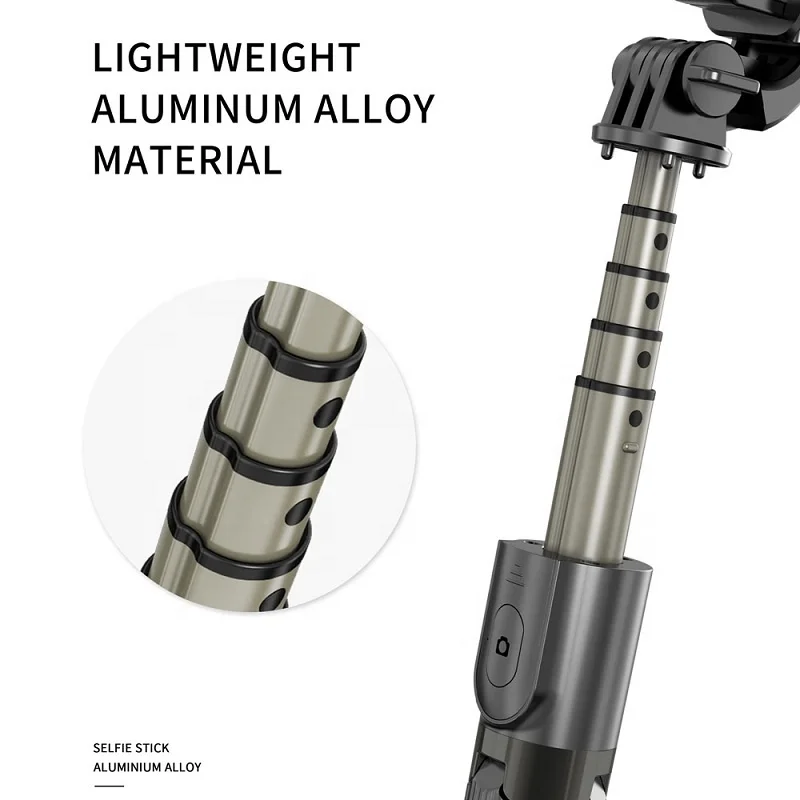 L03 Aluminum Wireless Remote Cell Phone Gopro Camera Monopod Selfie Stick and Tripod Stand