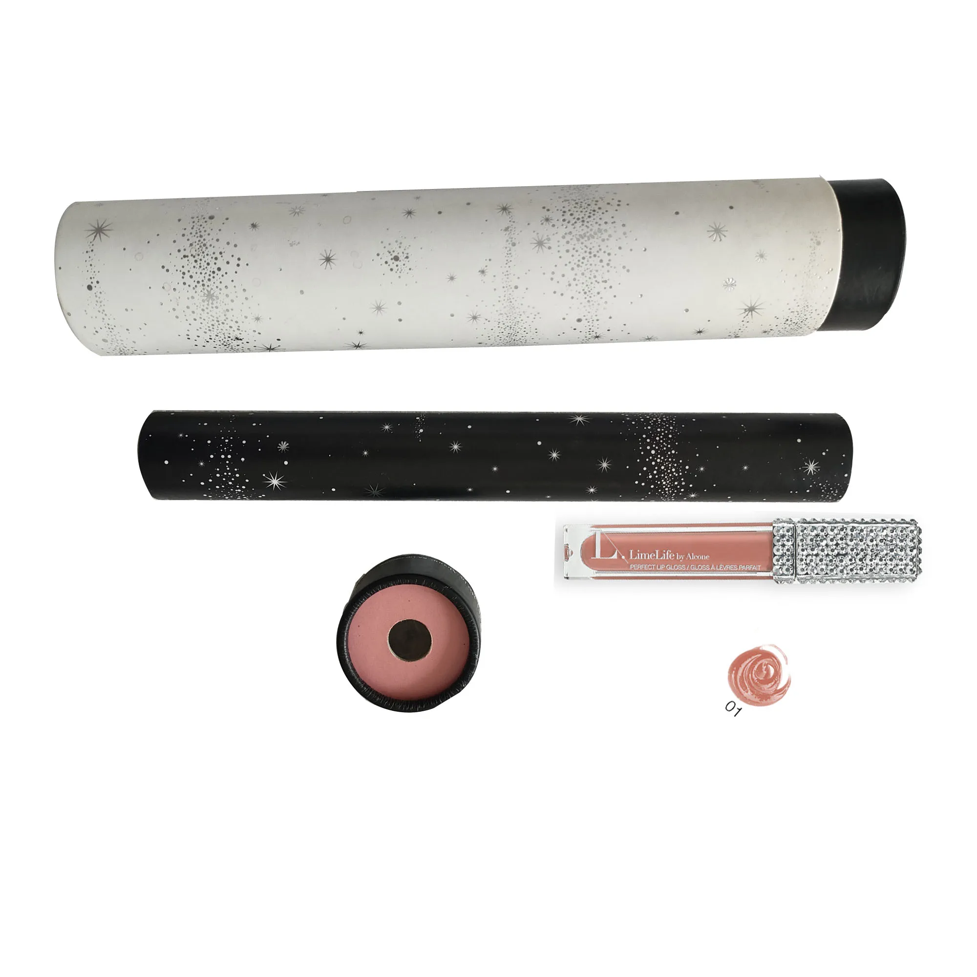 Экологически чистый упаковочный постер, роскошная помада, картонная трубка, бумажный калейдоскоп