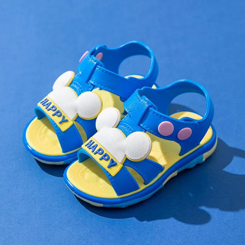 2022 Hot sale Alphabet Non-slip Open-toed Outerwear Soft Sole Flip Flops Slippers For Kids