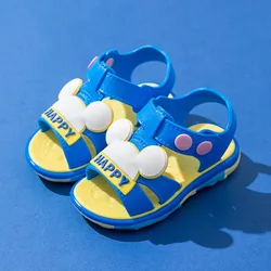 2022 Hot sale Alphabet Non-slip Open-toed Outerwear Soft Sole Flip Flops Slippers For Kids