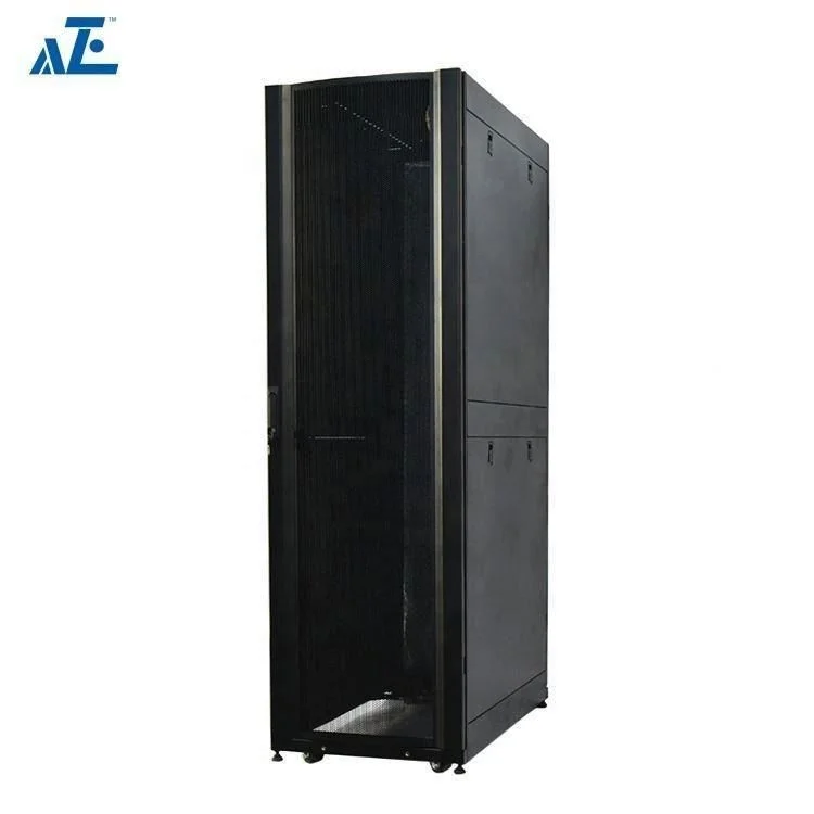 Стандартная серверная стойка AZE 48U, корпус шкафа 600 мм шириной X 800 мм глубиной с дверями и боковыми панелями
