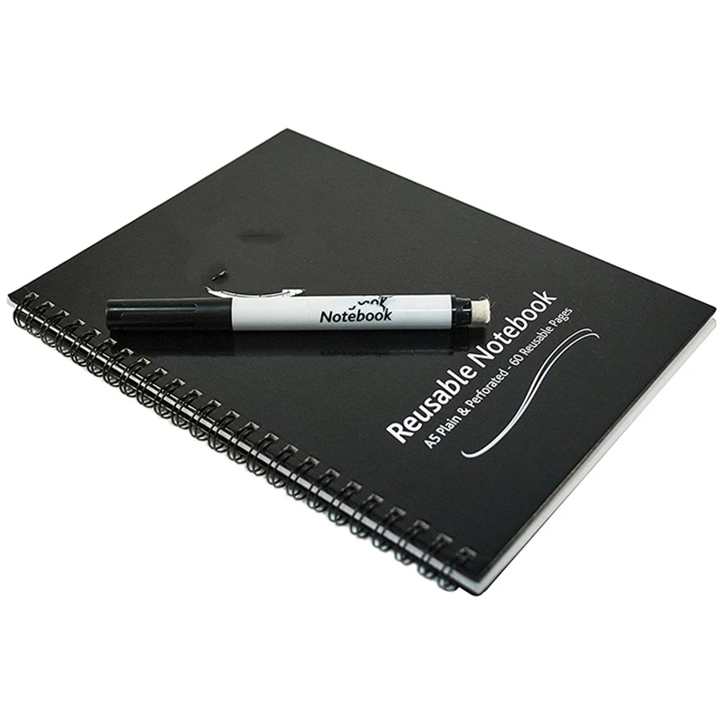 Reusable notebook with Removable Static Cling