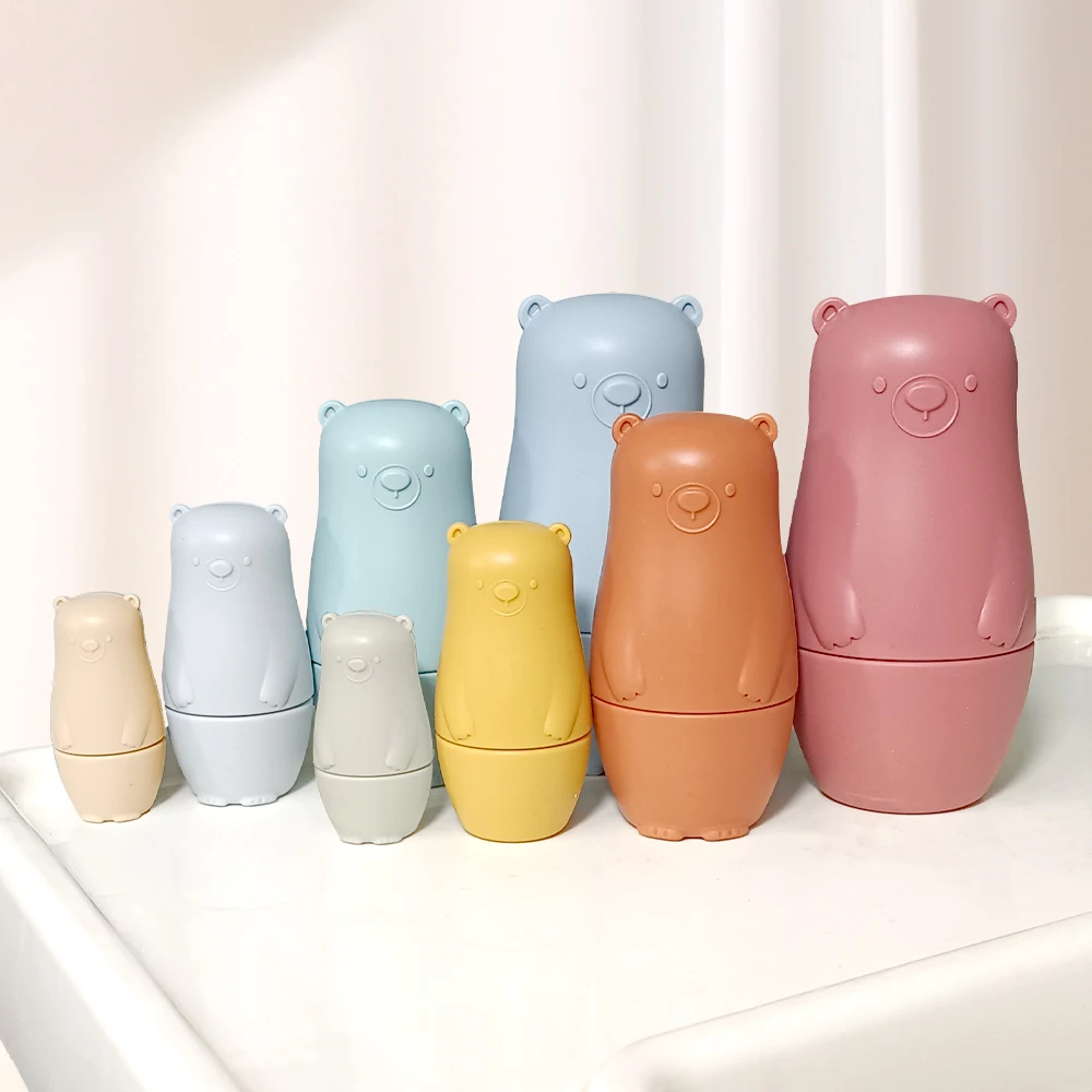 Игрушка детская развивающая силиконовая в форме медведя