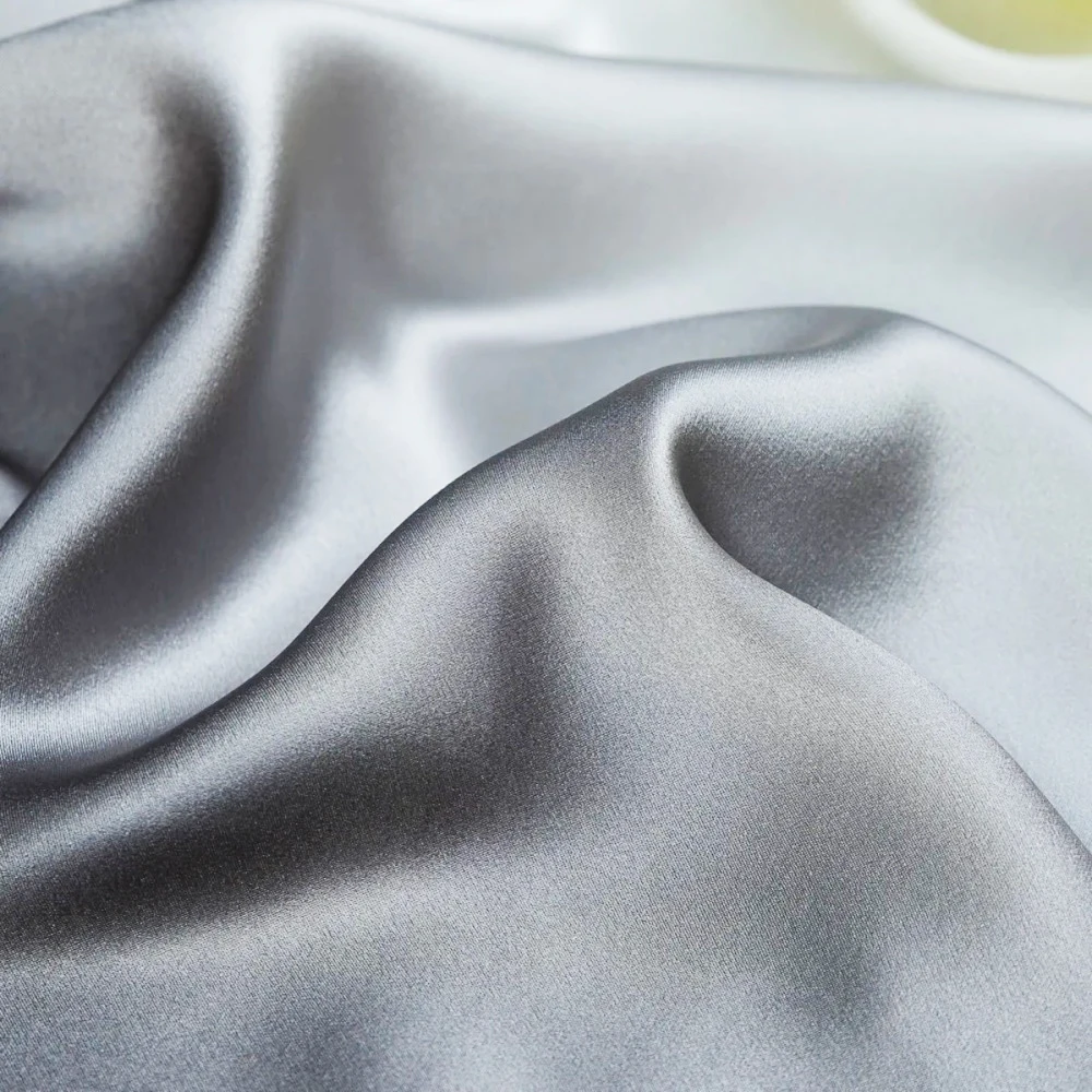 100 silk 7mm 16 mm silk satin 22/30/40mm 100%mulberry silk fabric  crepe de chine fabric Spot wholesale factory