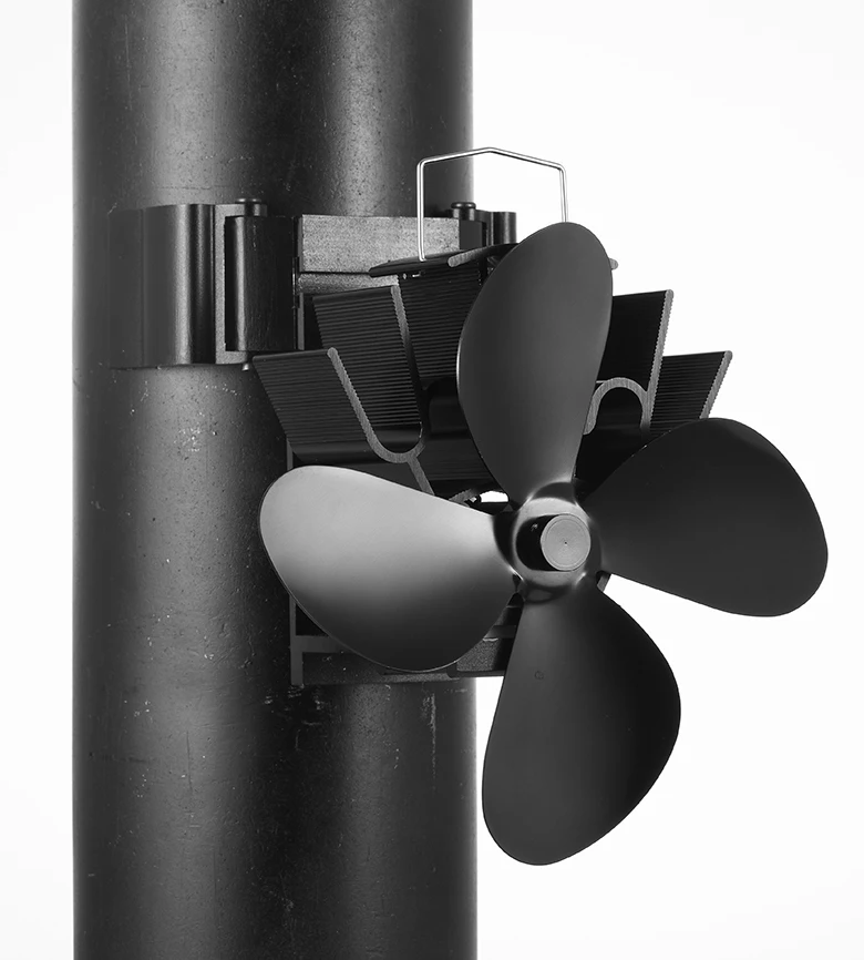Liank Winter Home Heater Pellet Stove 4 Blades Ecofan Chimney Flue Magnetic Exhaust Stove Fan Wood Fireplace Fan