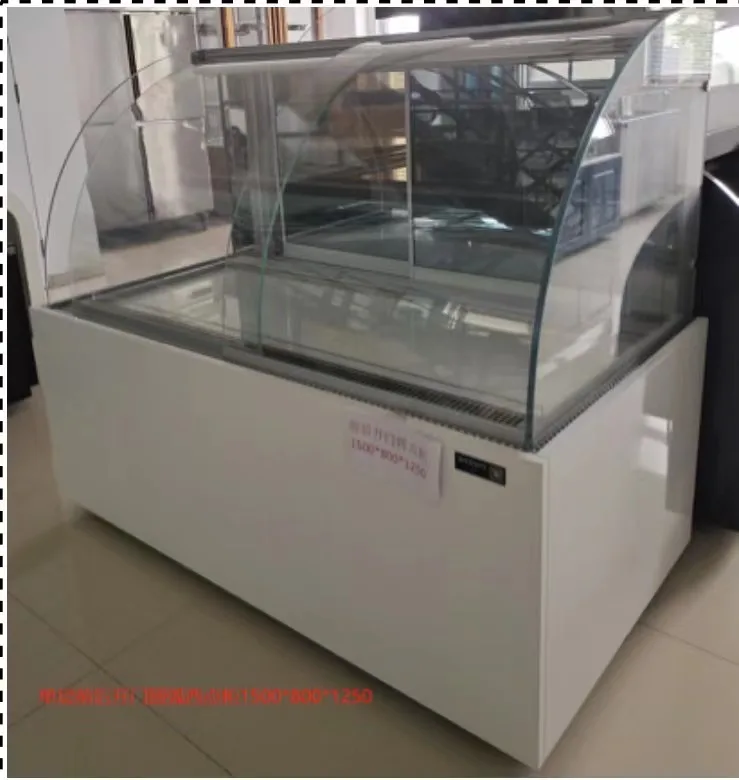 Refrigerator Chiller Freezer Cake Display Fridge for Bakery Stands Front and Rear Door Opening Brevit showcase Cabinet