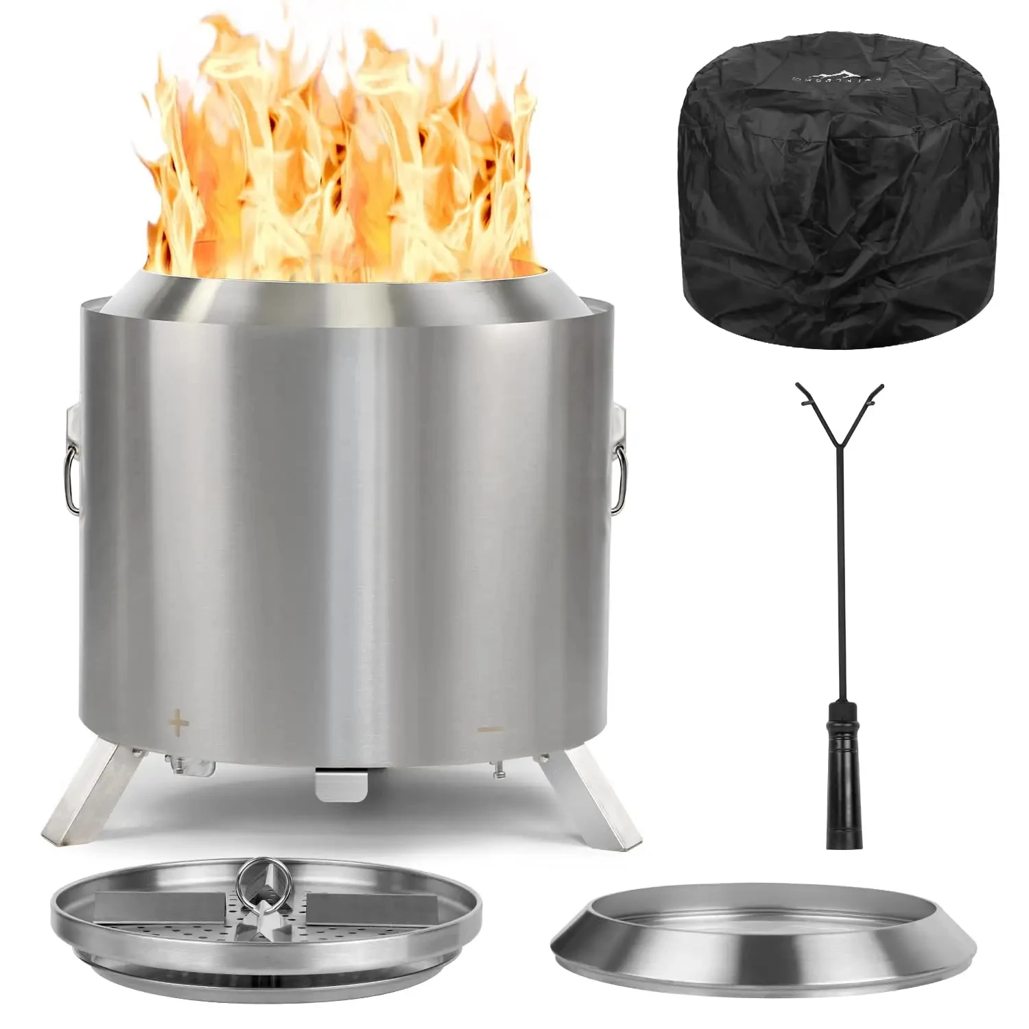 2023 new design adjustable portable bonfire steel smokeless fire pit for outdoor camping and heating