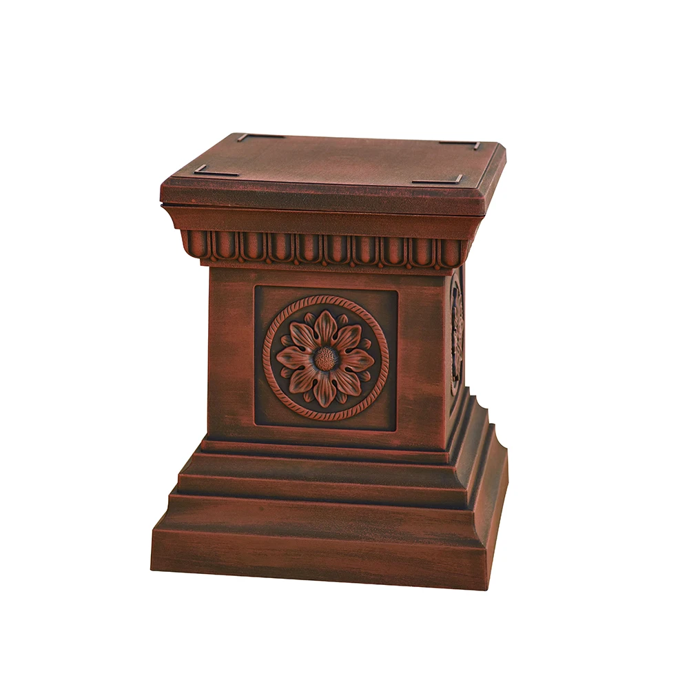 Roman style outdoor garden pp plastic column for flower pot