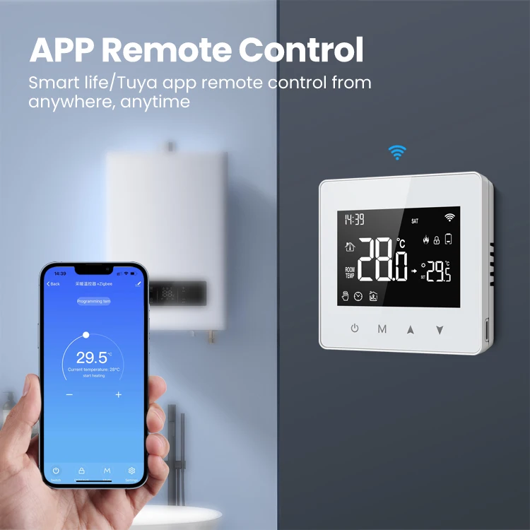 Аватто с питанием от батареи Zigbee 3 0 сухой контакт вода газовый котел термостат работает эхо Alexa Google Home