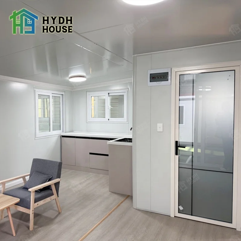 Hydh Custom Design steel structure prefabricated buildings Foldable expanding container house with bathroom