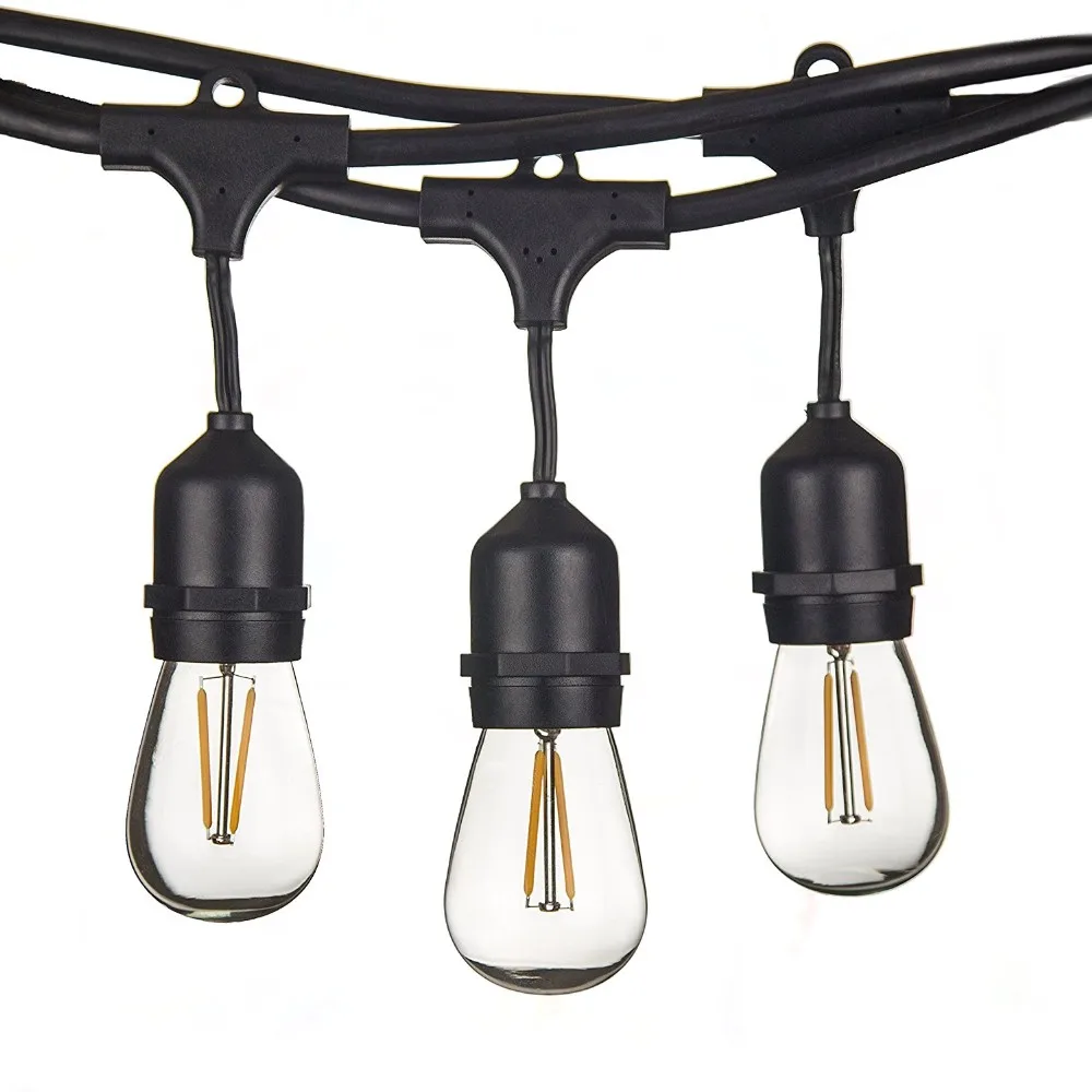 S14 indoor outdoor garland decorative string lights 48 feet 15 lights 2w street stalls LED lighting