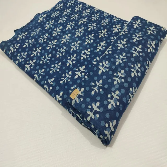 Handmade Hand Block Printed Abstract Olive Green Cotton Kurta fabric For Mens