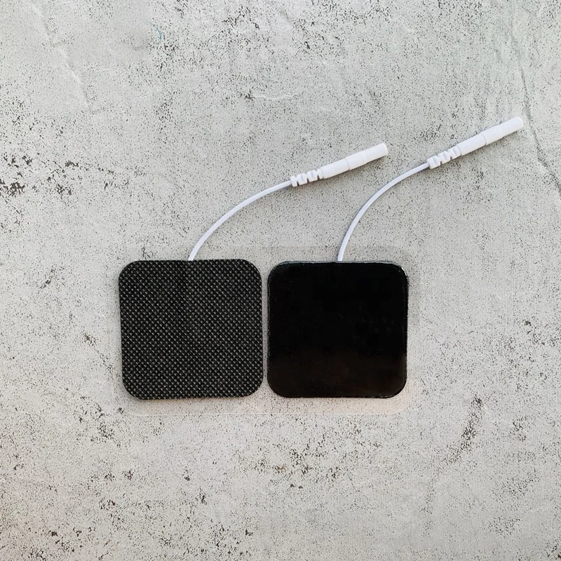 5x5cm Non-Woven Fabric Electrotherapy Electrode Patch Self-Adhesive Conductive Black Electrode Pad Tens Pad