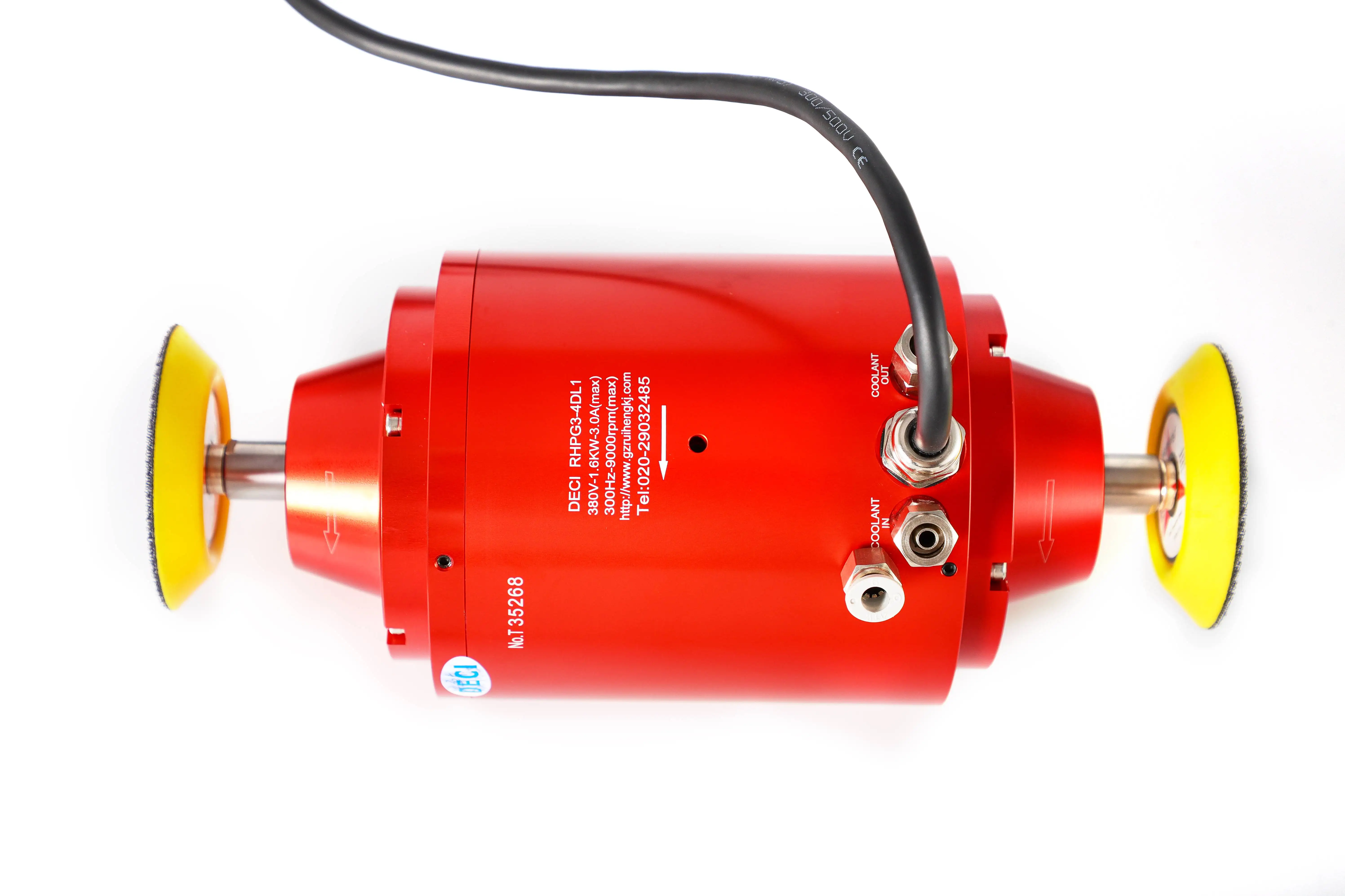 DECI spindle for polishing 380V 6000rpm water cooling motor for metal flange installation high speed rate spindle manufacturer