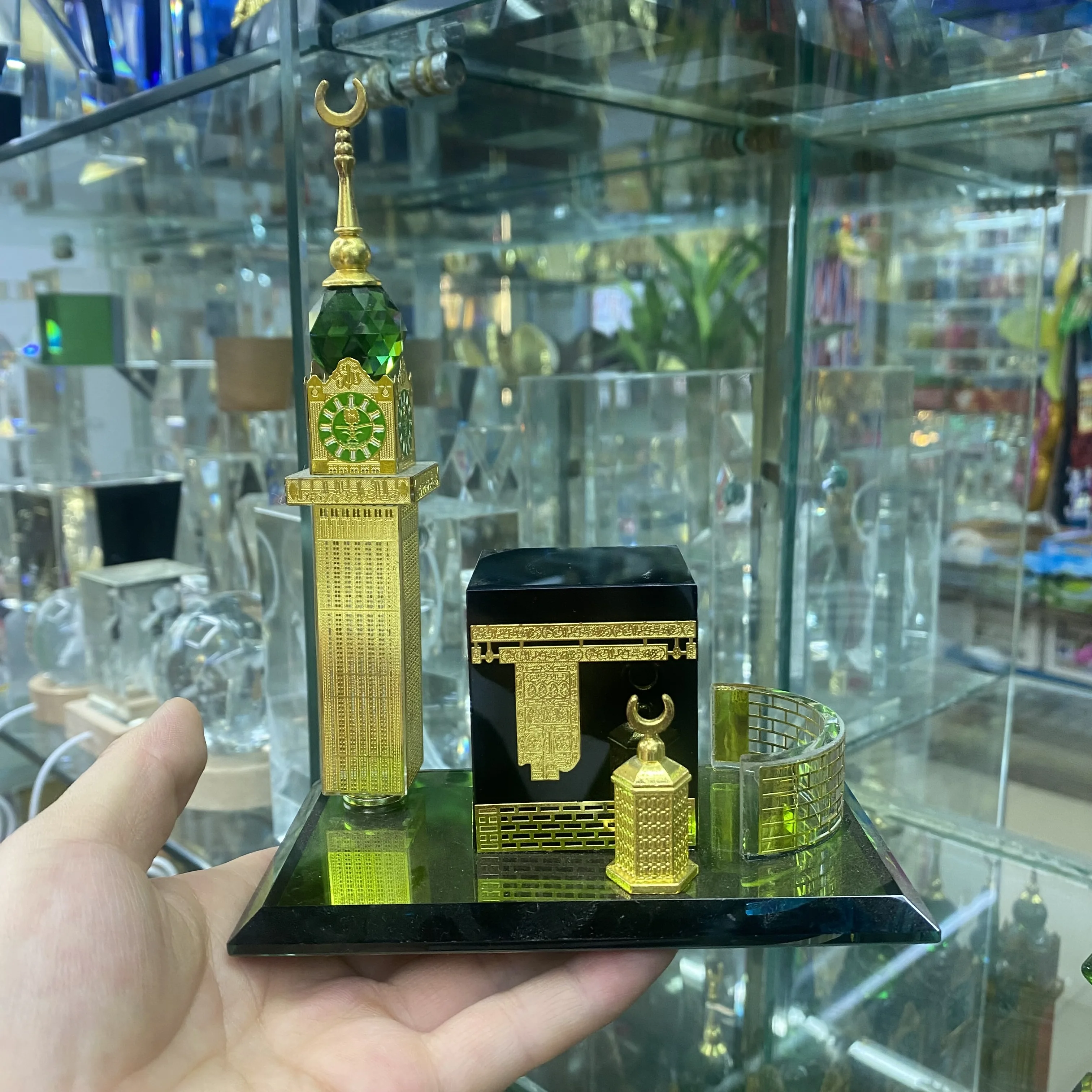 Исламская подарочная посуда KAABA хрустальный стеклянный орнамент Саудовская Аравия башня с часами для исламского сувенира подарка Makkah