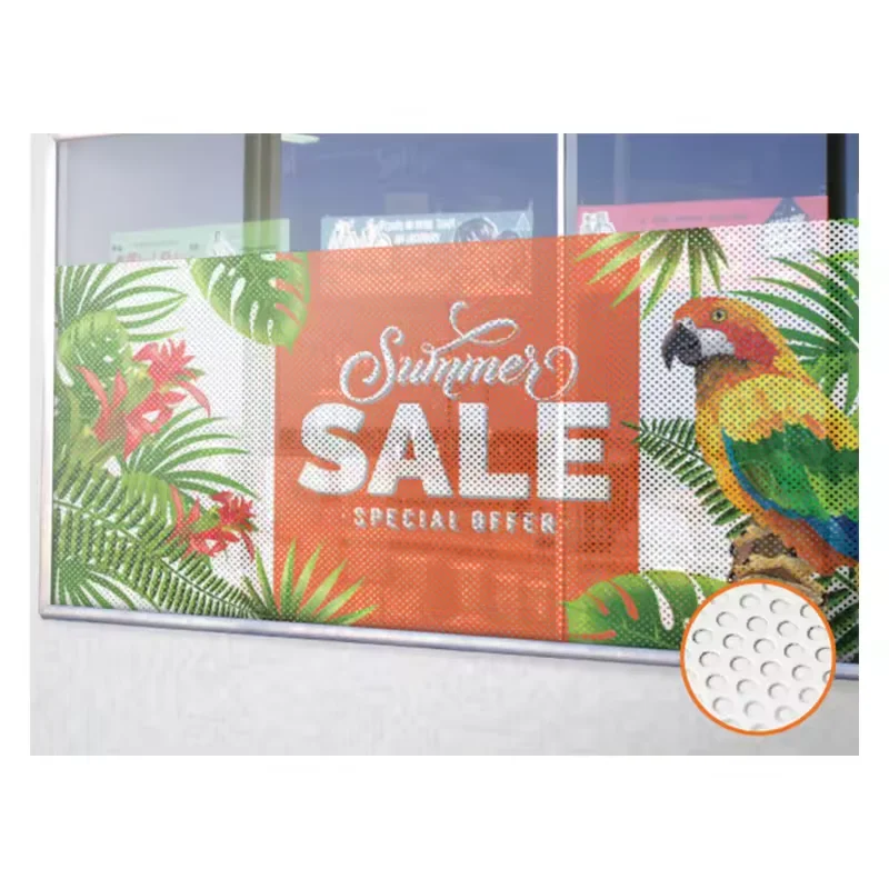 Heat Rejection Building Window Window Printed Vinyl Sticker Pvc Micro Perforated Glass Door Custom One Way Vision Building Film