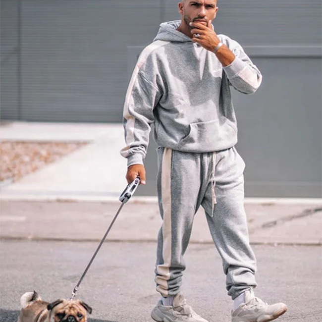 BILLIONS 2022 plain organic cotton tracksuit for men sweatsuits 100% cotton sweat suit