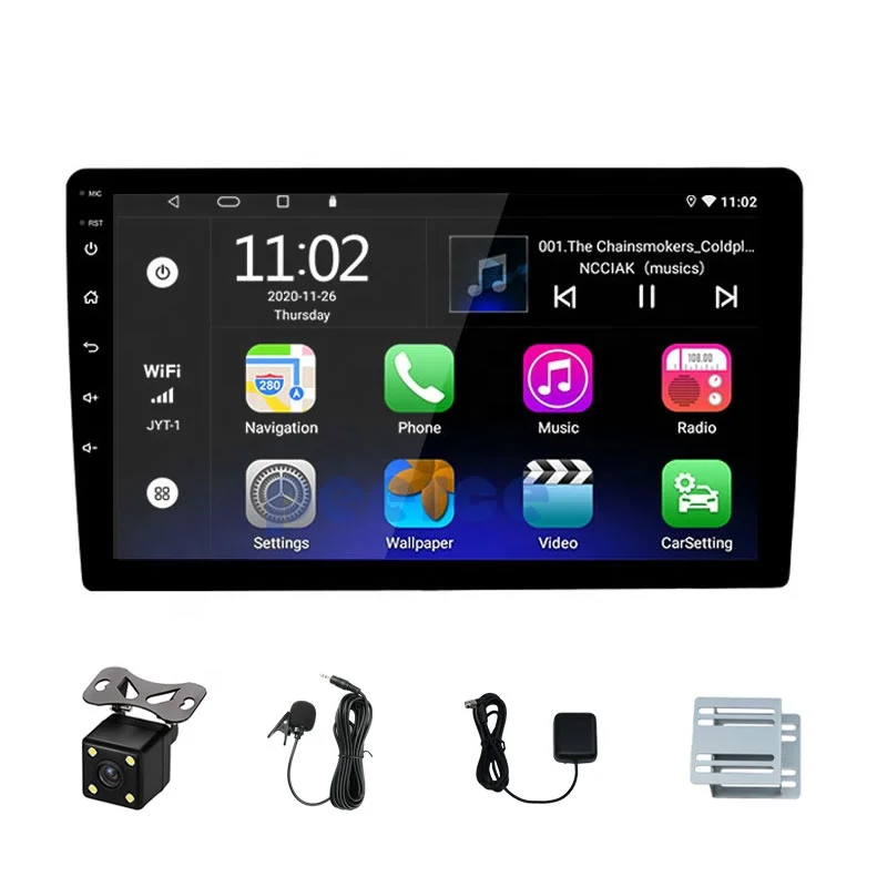 
Hot Sale 1G+16G Gps Bt Wifi 9Inch 2.5D Lcd Touch Screen Auto Autoradio Navigation Radio 2 Din Gps Subwoofer 