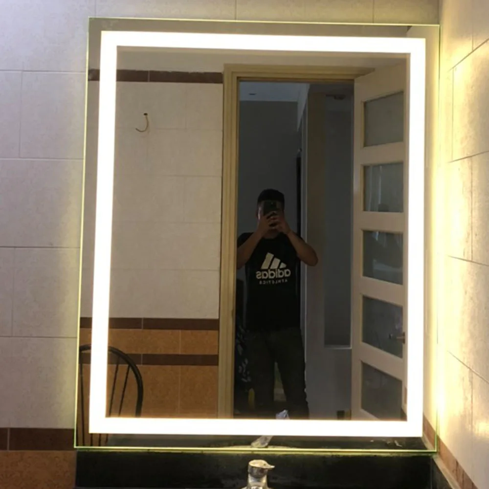 
Equipped Light rectangle led mirror- rectangle led touch mirror 