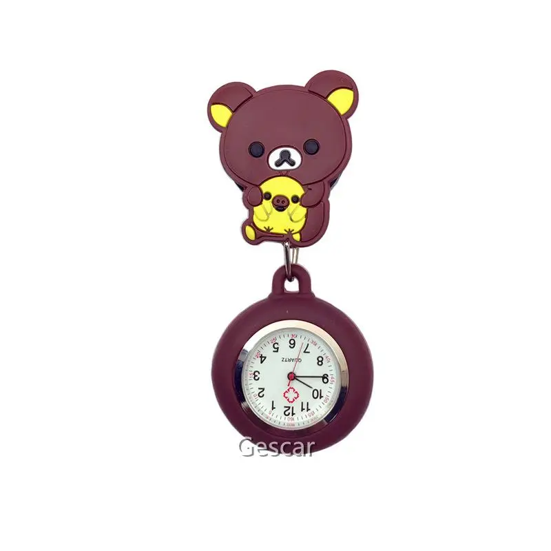 
Lovely Cartoon Gift Hanging Nurse Watch Cute Doctor Pocket Watch Strap Can Adjustable Nurse Pin Watch 
