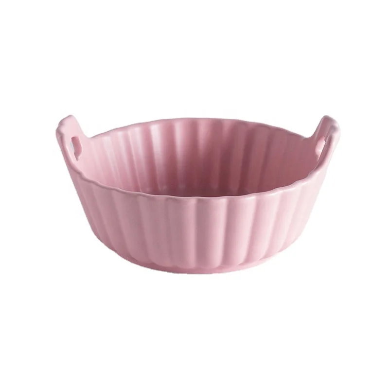 
Nordic bowl wtih tray Personalized color design factory price ceramic fruit salad bowl set 