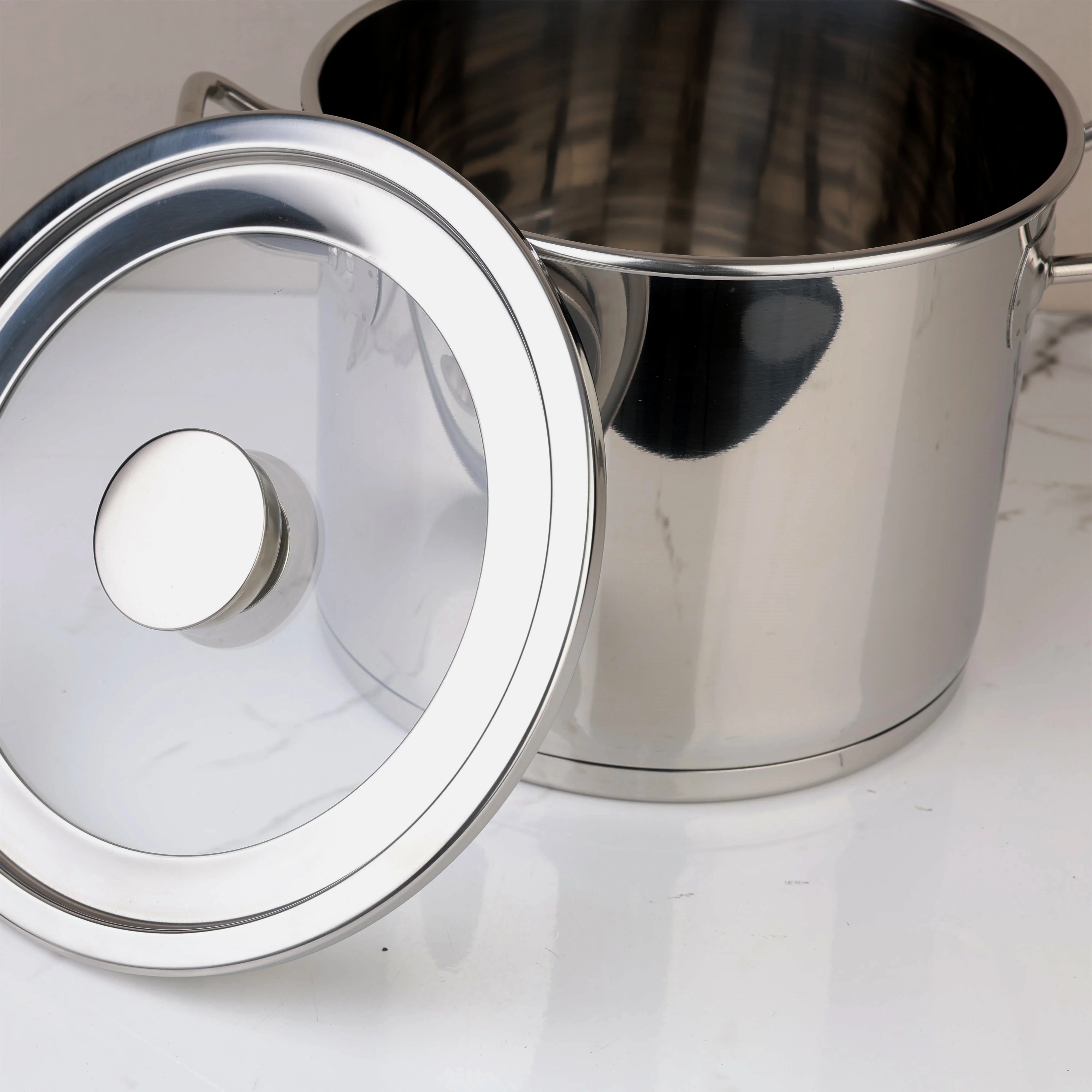 Wholesale big pots for cooking multiple sizes stainless steel soup stock pot commercial cooking pot