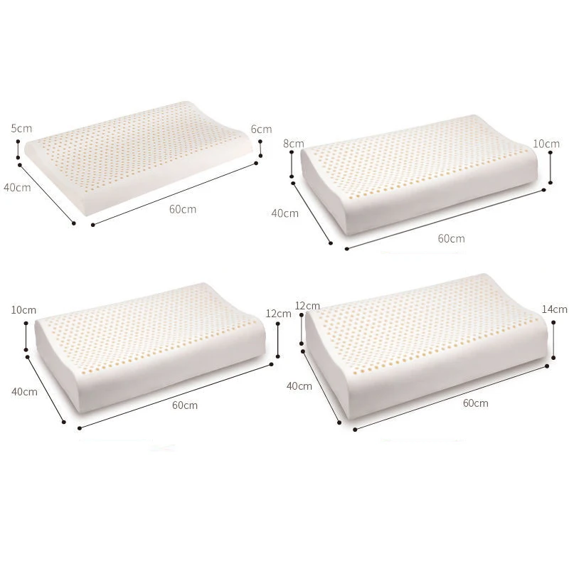 natural latex thin and low profile pillow for sleeping