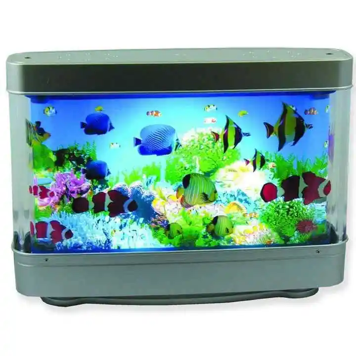 Artificial Tropical Fish Aquarium Decorative Lamp Virtual Ocean in Motion Fish Tank Light