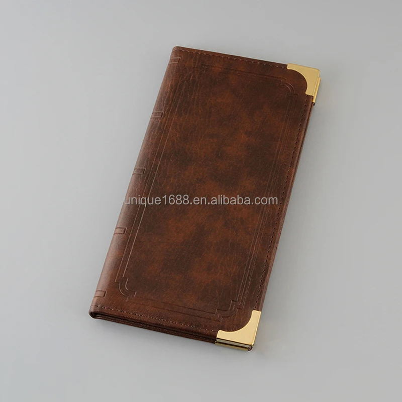 Custom Hotel Leather Products Receipt Holder Leather Restaurant Check Holder