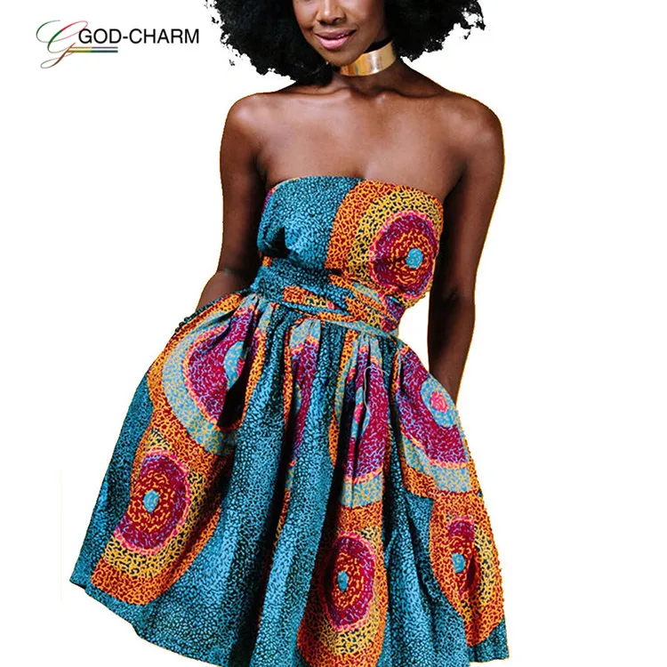 
S-86970415 Wholesale Custom High Quality A-Line One Piece Sexy Womens Wholesale African Traditional Clothing Dashiki Dress 