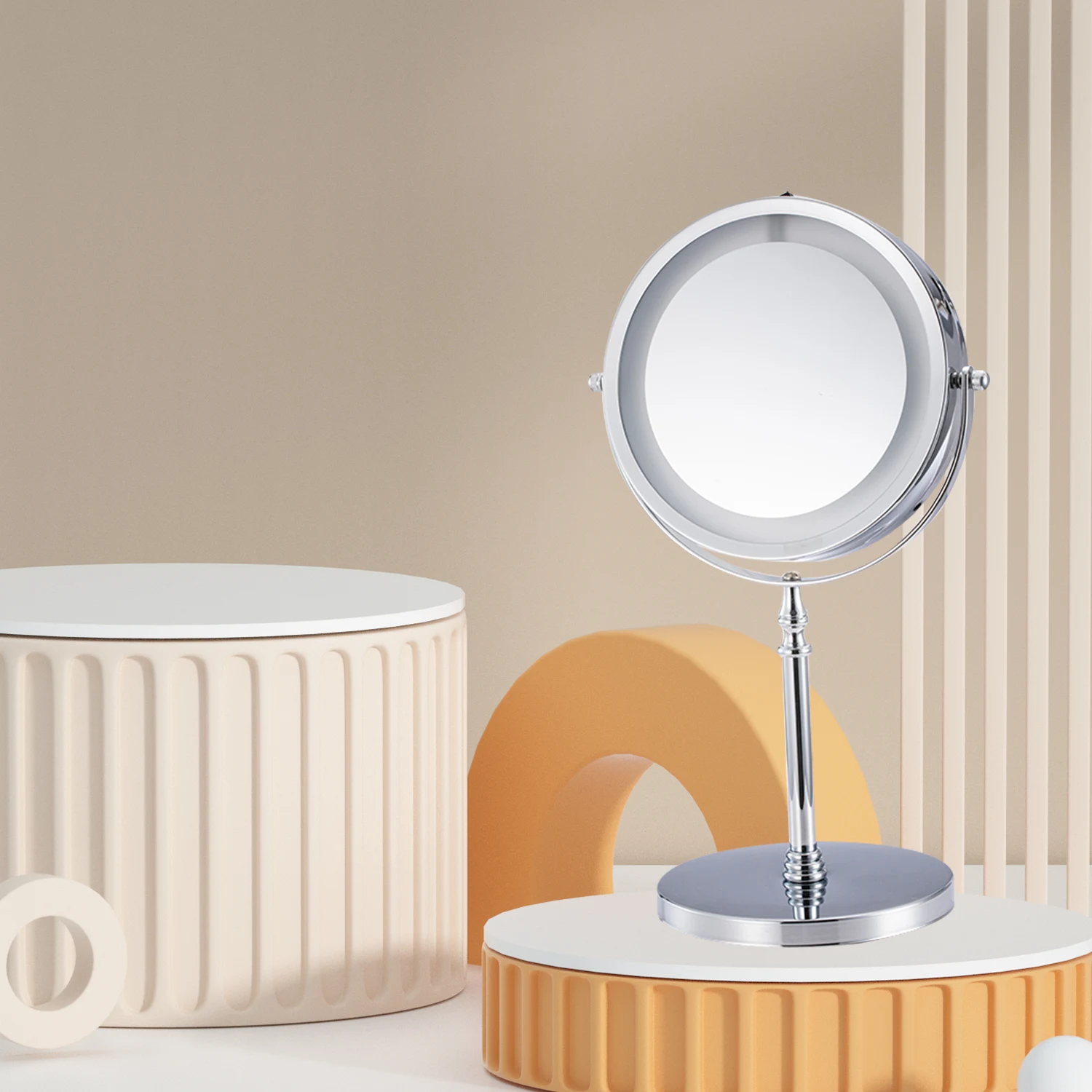 Зеркало-Лупа со светодиодной подсветкой оптовая цена от завода зеркало для ванной комнаты подзарядка сухого аккумулятора или usb-кабеля