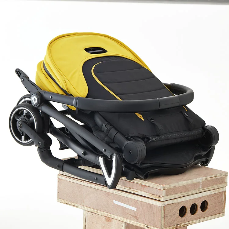 2022 certificated easy folding baby stroller with high elastic shock absorber PU wheel