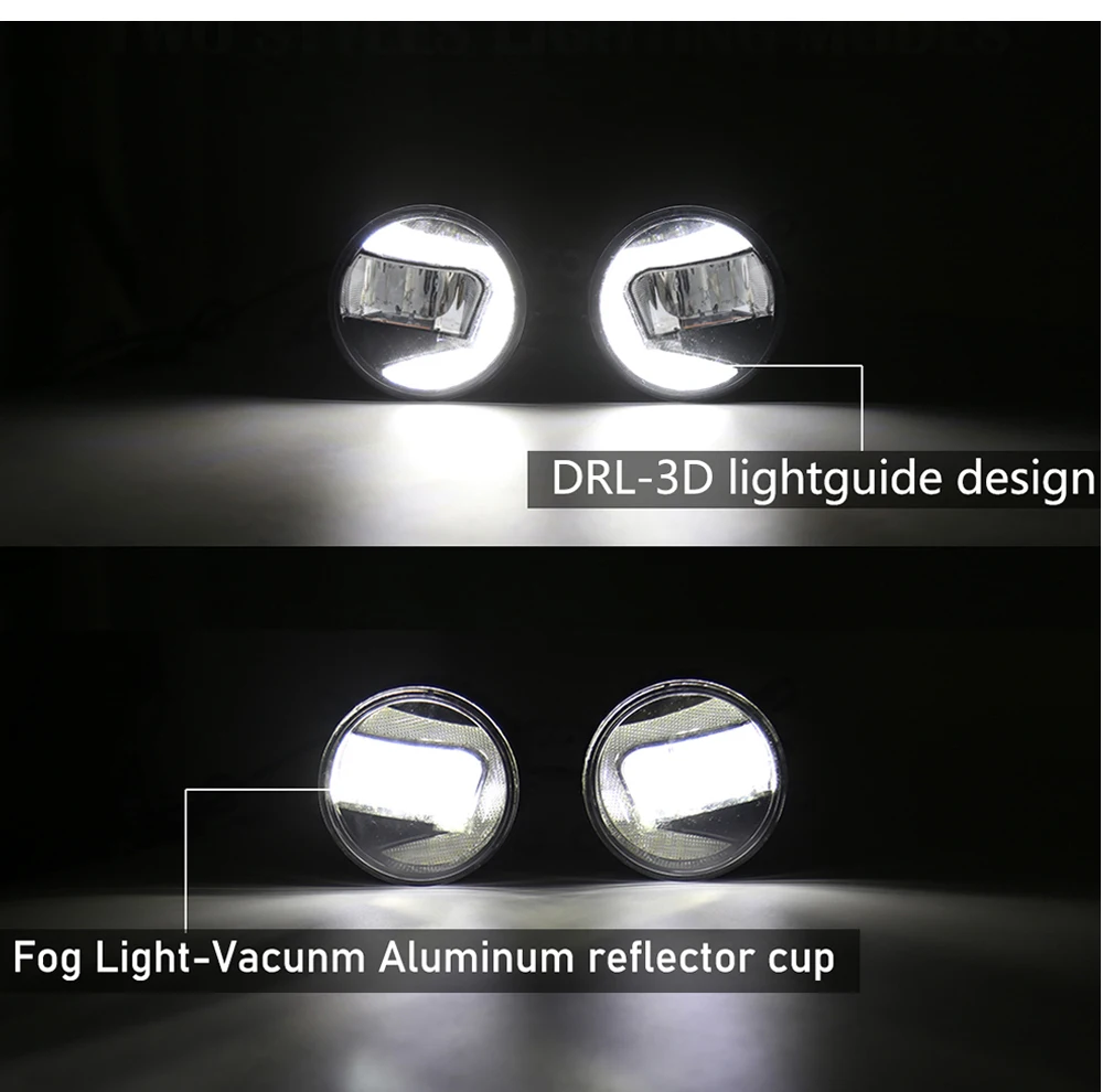 Universal Led Fog Lamp 3.5 inch DRL Daytime Running Lights for Nissan Ford Suzuki Mitsubishi Honda Renault Peugeot Isuzu Toyota