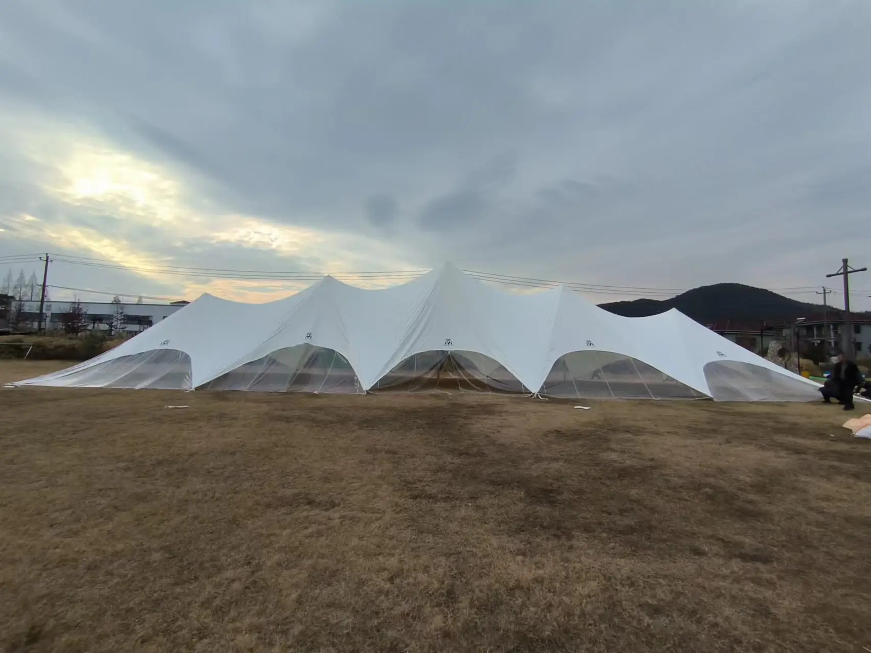 2024 new style easy set up fashion white wedding  big party outdoor event promotion star dome  tent