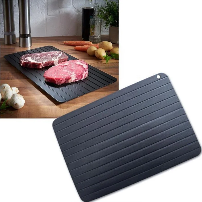 Aluminum Food Quick Defrosting board Home steak Seafood defrosting plate Cutting board Meat kitchen tools