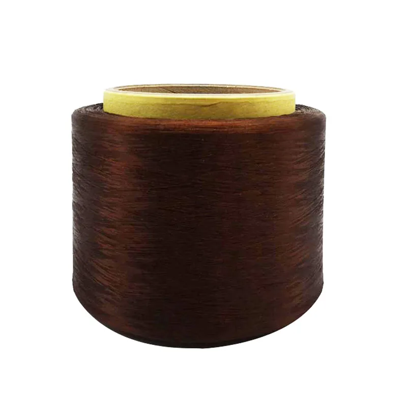 FDY 150D/48F dope Dyed Bright Polyester Filament Yarn  for knitting woven label