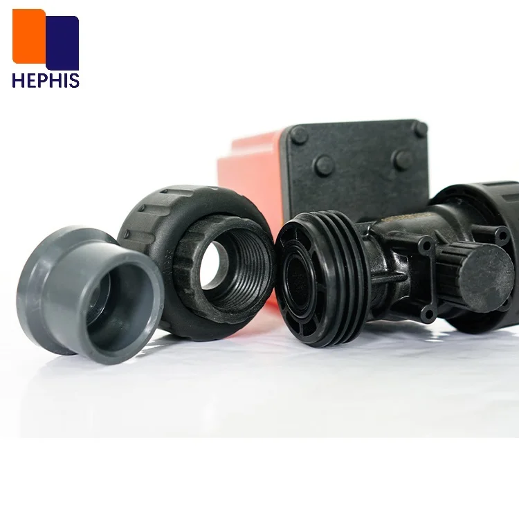 PPO Double True Union Electric Ball Valve 2 Ways Motorized Ball Valve For Chemicals Fluid/ Water Treatment